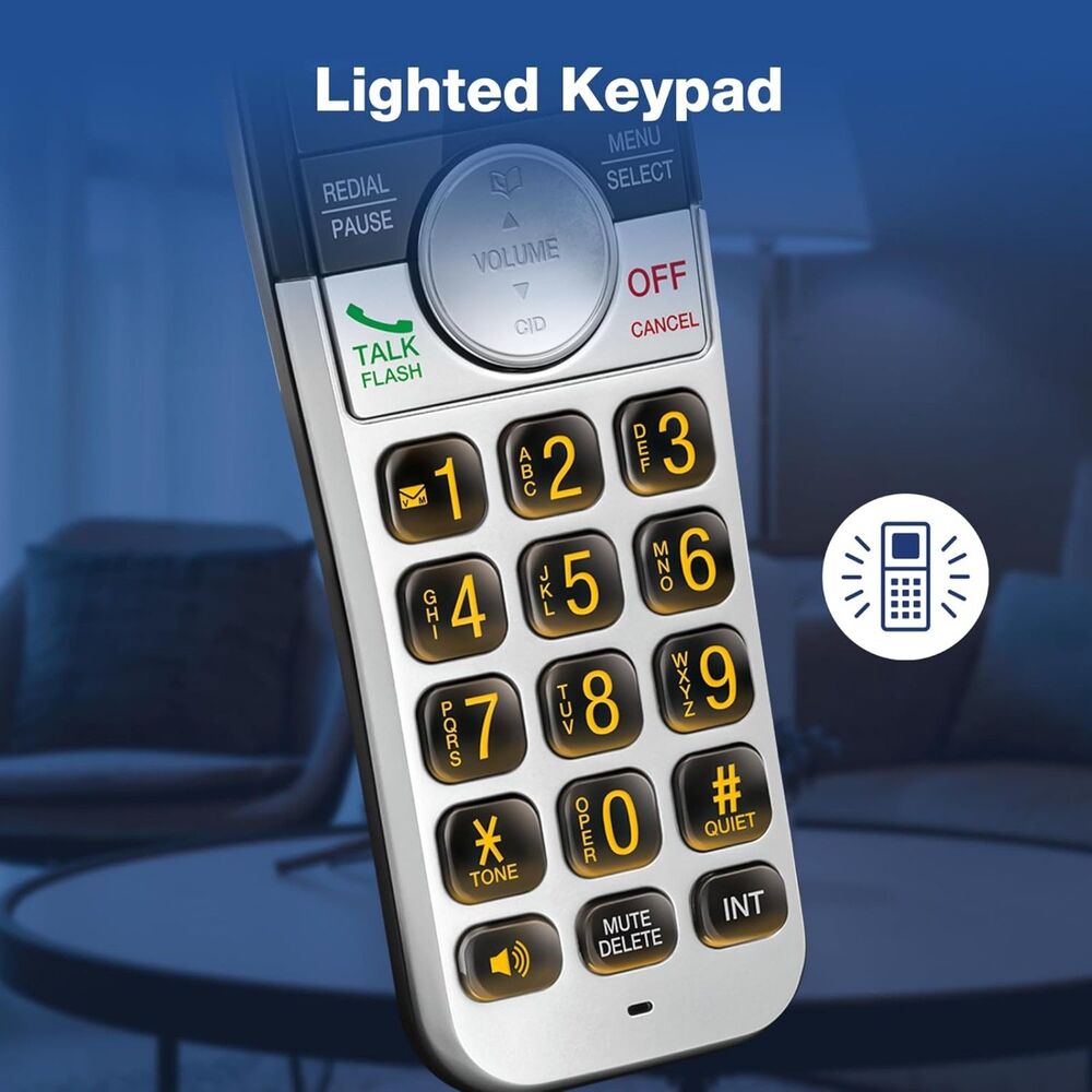 VTech Cordless Phone with Large Display and Big Buttons, Caller ID, 24M-181H013 - Picture 4 of 4